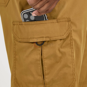 Shorts cargo pour hommes en coton 100% en gros, streetwear personnalisé, shorts de sport tendance avec poches, décontractés pour l'été - Product Image 6