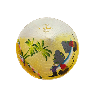 หมวก Non La แบบดั้งเดิมของเวียดนามคุณภาพสูงจาก VietChoice ปักลายด้วยมือบนหญ้าธรรมชาติและไม้ไผ่ รับทำโลโก้ตามสั่ง - Product Image 5