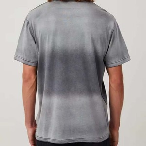 T-shirt en coton gris délavé Index Apparel pour homme, manches courtes, col rond, coupe classique, couleur unie, jersey tricoté - Product Image 2