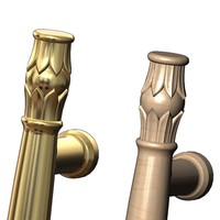 Grand paquet de 2 poignées de serrure décoratives rustiques longues de 6.1 pouces pour porte de grange et de balcon, ensemble de serrures pour porte en bois