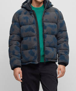 Chaqueta Acolchada de Lona para Hombre, Estilo Casual, Impermeable, con Capucha y Cuello Camisero, Cierre de Cremallera, Talla Grande, para Invierno - Product Image 1