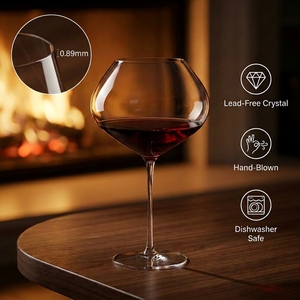 <span class=keywords><strong>Verre</strong></span> à Dégustation de Vin en Cristal Cœur Ultra-Fin <span class=keywords><strong>Rouge</strong></span> Bordeaux, Design Moderne, <span class=keywords><strong>Verre</strong></span> Ballon de Vin <span class=keywords><strong>Rouge</strong></span> Premium pour Arômes - Product Image 1