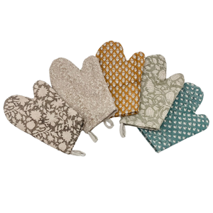 Gants de four imprimés en coton de chef de haute qualité mitaines résistantes à la chaleur les plus vendues pour le gril et les ustensiles de cuisson approvisionnement direct en usine - Product Image 1