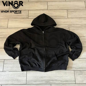 ชุดสเวตเตอร์มีฮู้ดปักลายทางมีซิปชุดฮิปฮอปสองชิ้นสำหรับผู้ชายเสื้อสเวตเชิ้ตขนาดใหญ่กางเกงลำลองอินเทรนด์ - Product Image 4