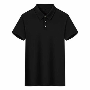 Camiseta Polo de Manga Corta para Hombre, Color Sólido, Verano, con Logotipo Bordado Personalizado OEM, Malla de Seda Helada, Cuello con Solapa, Estilo Casual con Botones - Product Image 3
