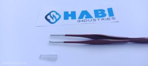 Pinzas oftálmicas de dientes rectos de titanio de 100mm con logotipo personalizado, instrumento ocular Manual de acero inoxidable, Metal de alta fuerza de atado - Product Image 5