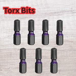 Puntas Torx de Impacto de Grado Industrial de Taiwán con Funda de Color 1/4\" 25mmL OEM DIY - Product Image 2