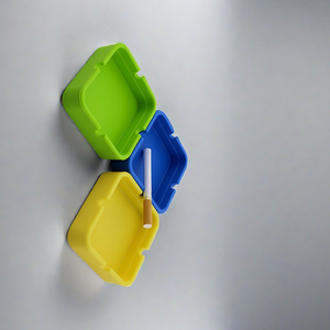 2025 Cenicero con logotipo personalizado Diseño de silicona cuadrado Bandeja rodante resistente a altas temperaturas en plástico, metal o material de madera - Product Image 4