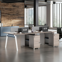 Poste de travail modulaire mobile Bureau en bois Table d'ordinateur Cloison de bureau extensible Bureaux du personnel