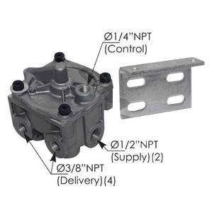 Válvula de Relé 065476 85105492 109001 109002 109264 109424 para Sistema de Frenos de Aire de Camiones Pesados Americanos y Semirremolques - Product Image 2