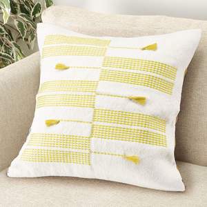 Worldwide Decorative Bohemian Home Decor Cotton <b>Green</b> White Cushion <b>Cover</b> Handwoven Indoor-Outdoor Geometric Throw Pillow <b>Covers</b> - Product Image 3