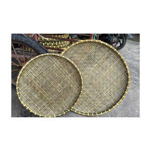 Panier de vannage en bambou fabriqué à la main produits décoration panier de vannage en bambou plat 100% naturel au Vietnam - Product Image 5