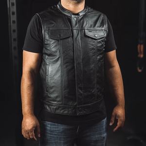 Chaleco Reversible de Cuero Vacuno de Primera Calidad, Chaleco de Cuero sin Mangas de Moda Urbana para Verano, Precio al por Mayor - Product Image 2