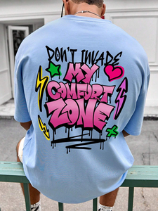 Camisetas Casuales de Manga Corta para Hombre, 100% Algodón, Estampadas, con Logotipo Personalizado, Lisas, Teñidas, Estampado en Blanco, Estilo Urbano, de Alta Calidad - Product Image 3