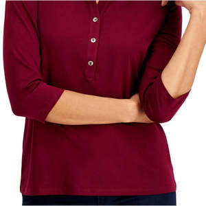 Maglia Traspirante da Donna Charter Club per Polo Rossa Taglia Media in Tessuto Poliestere con Logo Stampato Abbigliamento Femminile - Product Image 3