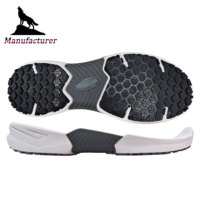 Semelle de chaussure de sport en mousse EVA de marque Wolf, fabriquée directement en usine à Jinjiang, avec un motif en nid d'abeille, antidérapante, en caoutchouc TPU pour l'extérieur