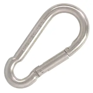 Ganci a scatto a molla, 304 in acciaio inox Clip in metallo resistente corda connettore piccolo morsetto a scatto