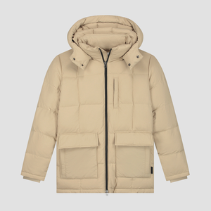 Chaqueta acolchada de invierno para hombre más vendida con cuello levantado, diseño de calle, logotipo personalizable en la parte delantera - Product Image 1