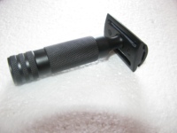 Rasoir de sécurité à double tranchant MACLURA pour hommes et femmes, en acier inoxydable et alliage de zinc, lame simple remplaçable, noir, personnalisation de la marque