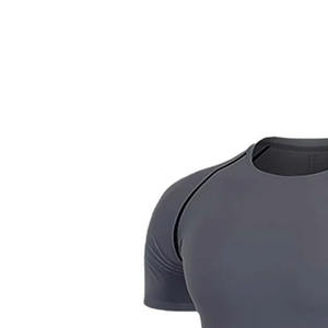 Camisas de compresión de alta calidad de color gris para hombres, buenas cosas, cómodas para gimnasio y deportes, fabricación por Fit Front Industry - Product Image 5