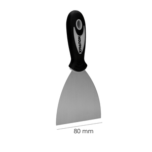 Spatola in Acciaio Inossidabile 80 mm. Mango di Gomma - Product Image 2
