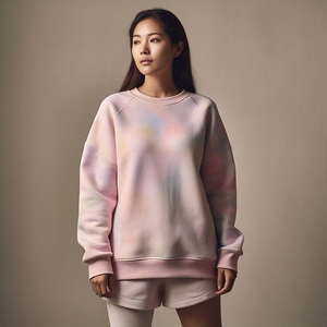 Sudaderas holgadas con hombros caídos para mujer, sudaderas de invierno de peso medio 400 GSM, sudadera de lana de estilo callejero para mujer - Product Image 2