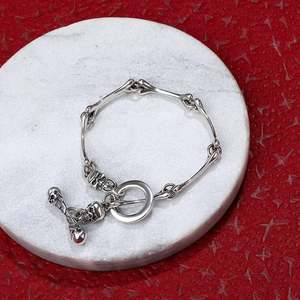 สร้อยข้อมือแฟชั่น-เจลิยา โบนส์ สกัลสร้อยข้อมือเงินสเตอร์ลิง 170 มม. - Product Image 5