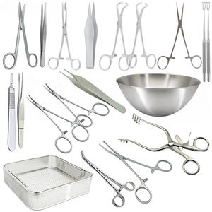 Ensemble d'instruments de dissection et de pansement pour chirurgie générale, en acier inoxydable, manuel, réutilisable, pinces, ciseaux, pinces à épiler - Product Image 1