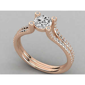 Bague pour femme avec diamant de laboratoire taillé, or 18 carats, élégante bague en diamant - Product Image 3