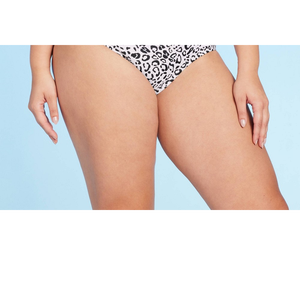 Kona Sol Slip bikini da donna a vita alta con copertura completa, stampa leopardata neutra, colore crema, taglia L - Set 2 pezzi - Product Image 3