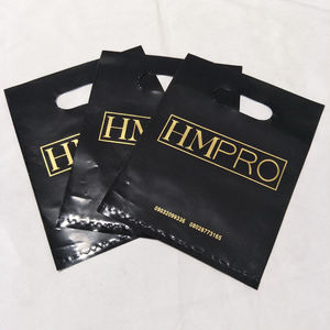 Sac découpé en plastique de poignée de conception de logo imprimé personnalisé de haute qualité pour le cadeau d'achats - Product Image 2