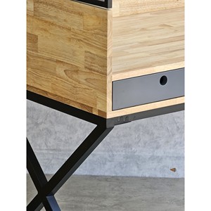 House-Shape <b>Folding</b> Wooden <b>Desk</b> with Storage for Home Office Hotel Workshop-120x60cm - Product Image 5