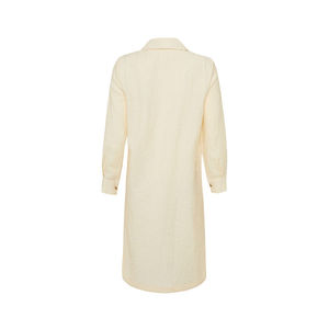เสื้อคลุมทรงหลวมสไตล์โบฮีเมียนสีเบจพร้อมดีเทลผ่าข้าง - Product Image 3