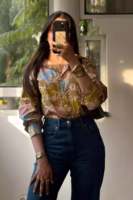 Chemises en coton personnalisées pour femmes Chemisier de créateur personnalisé avec impression unique pour femmes Chemisiers et chemises grande taille pour femmes