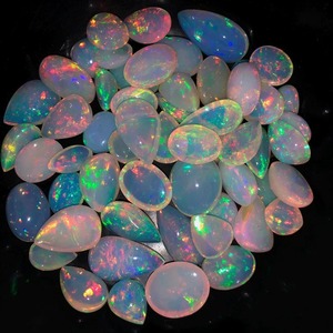 AAA +++ Alta calidad 100% Natural Multi-Flashy Fire Cabujones de ópalo etíope Mezcla de forma Lote de piedras preciosas sueltas - Product Image 3