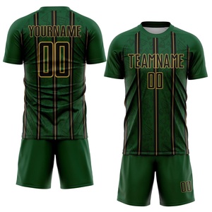 ชุดเสื้อฟุตบอลสีพื้นผ้าโพลีเอสเตอร์100% ผ้าตาข่ายพิมพ์ซับลิเมชันออกแบบได้ตามต้องการ - Product Image 1