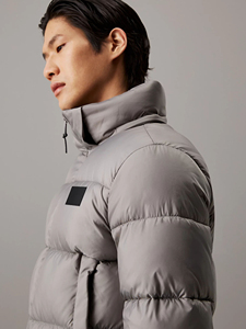 High Quality <b>Thin</b> Lightweight Reversible <b>Waterproof</b> Breathable Windproof Men's Hooded Puffer <b>Jacket</b> Zippered Front Waist Pockets - Product Image 4