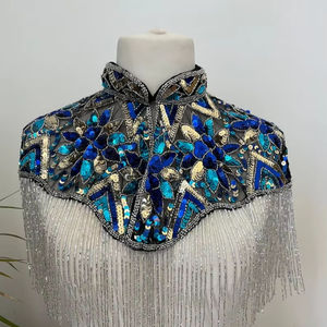 เดรสออกงานแบบเบอร์เลสก์ชุดราตรีประดับด้วยลูกปัดเลื่อมแบบผูกคอ-ทรงตรง-ปักและตกแต่งมุก - Product Image 1