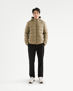 Chaqueta Acolchada de Manga Larga para Hombre, Transpirable, de Alta Calidad, con Capucha, Casual, Sólida, 100% Nailon, Talla Personalizada, Otoño, Estilo Vietnamita - Product Image 3