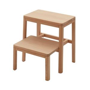 Sturdy Two Step Wooden <b>Stool</b> Crafted from Solid Timber Perfect <b>for</b> Kids Rooms Bathroom Access and Kitchen Shelf Reach - Product Image 5