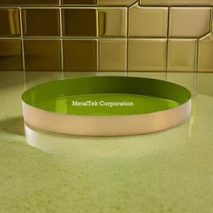 Cubiertos decorativos para mesa verde oliva, bandejas de baño de almacenamiento de tocador de hierro de alta calidad, bandejas de servicio multiusos hechas a mano - Product Image 4