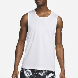 Camisetas sin mangas de poliéster con logo personalizado para hombre, camisetas deportivas estampadas para correr, camisetas de poliéster y algodón personalizadas de alta calidad. - Product Image 1