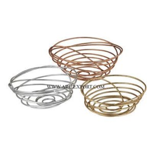 Luxury Designing Table Top New Fancy Fruit and <b>Vegetable</b> <b>Storage</b> <b>Basket</b> Exclusive Quality Gold Polished Metallic Fruit <b>Basket</b> - Product Image 3