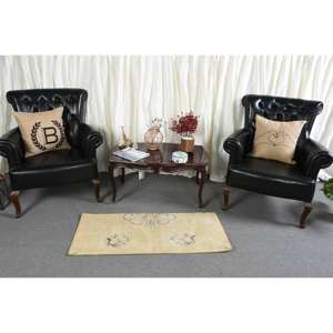 Alfombra de lana negra amarilla clásica de 1,6x3,9 pies de área grande, respaldo de látex con patrón abstracto rectangular turco para sala de estar, alfombra modelo - Product Image 3