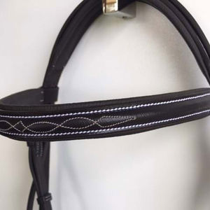 Licol de cheval en nylon rembourré en polaire avec logo personnalisé, réglable, doux, pour l'entraînement - Product Image 2