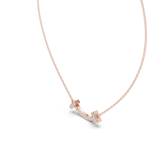 Collar de barra con diamante cultivado en laboratorio de 0.38 CT, VVS-VS EF, corte brillante redondo, engaste pavé, oro de 18K/14K (rosa, amarillo, blanco), joyería fina - Product Image 4