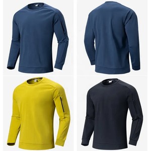 T-shirt 100% coton de haute qualité pour hommes, manches longues, col rond, doux, option de personnalisation complète, motif solide, impression par sublimation - Product Image 3