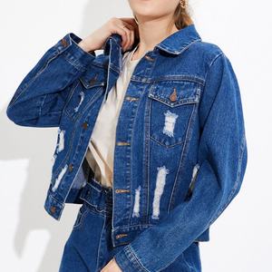 Chaqueta vaquera básica para mujer, detalle de cuentas de perlas, Top holgado de manga larga con capucha, chaqueta de invierno a la moda con bolsillo - Product Image 4