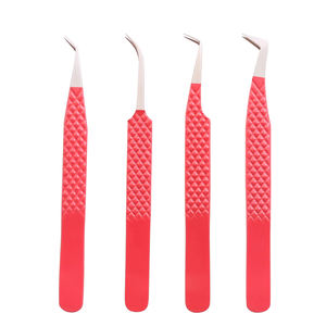 Pinces à épiler professionnelles pour extensions de cils avec nouveau design de poignée, pointe pointue, pinces en acier inoxydable personnalisées - Haute qualité - Product Image 1