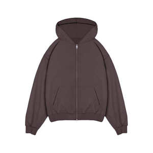 Offre Spéciale hommes sweats à capuche 100% coton confortable fermeture éclair printemps brodé couleurs personnalisées conception de poche Service OEM - Product Image 4